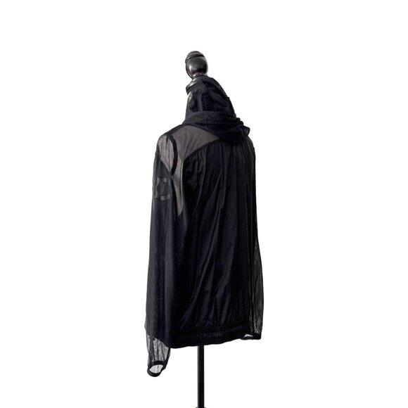 Chanel black mesh sleeves and hoodie light jacket size 40 - Picture 2 of 10